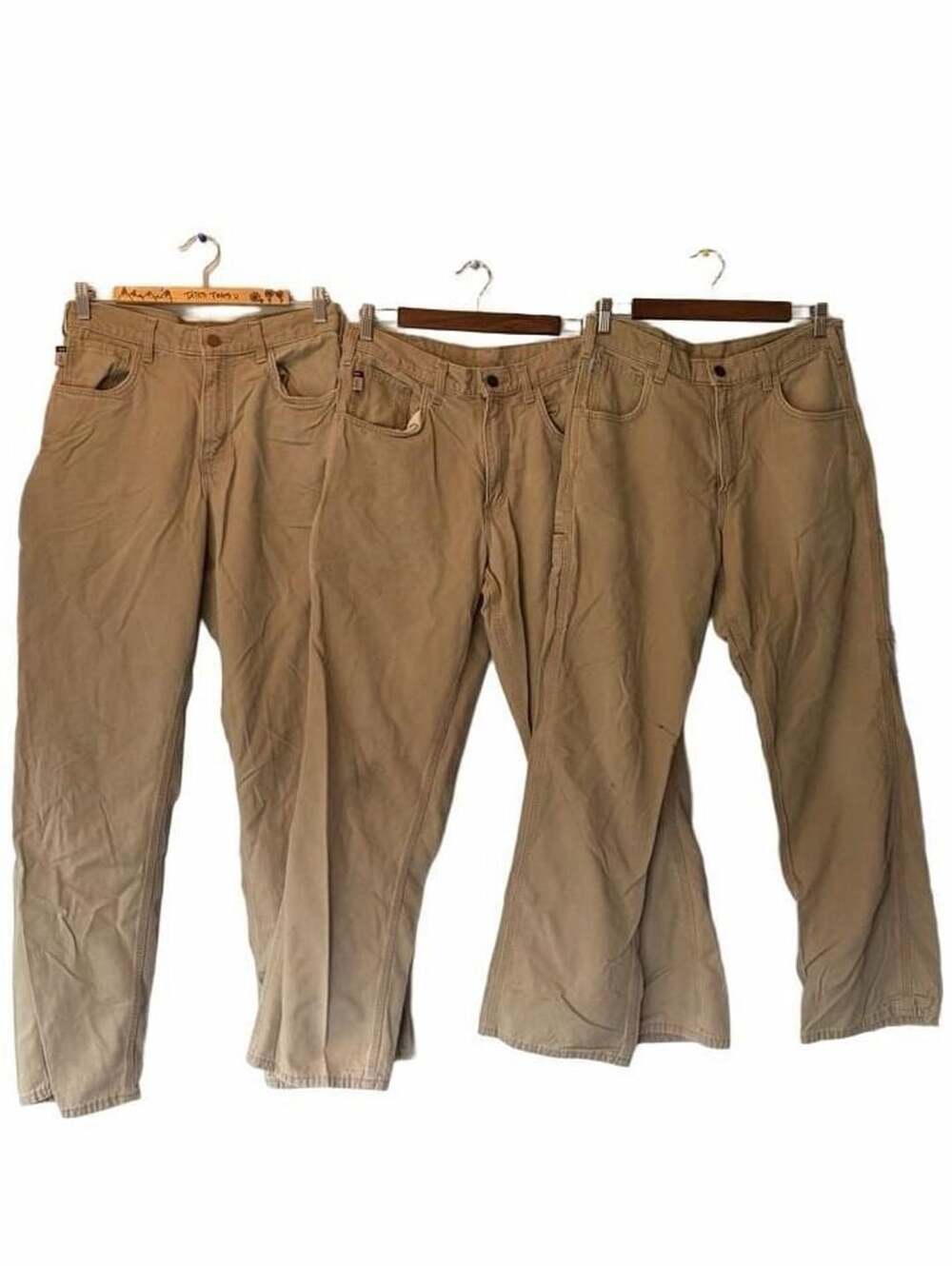 3 Carhartt FR Canvas Utility Pants Tan